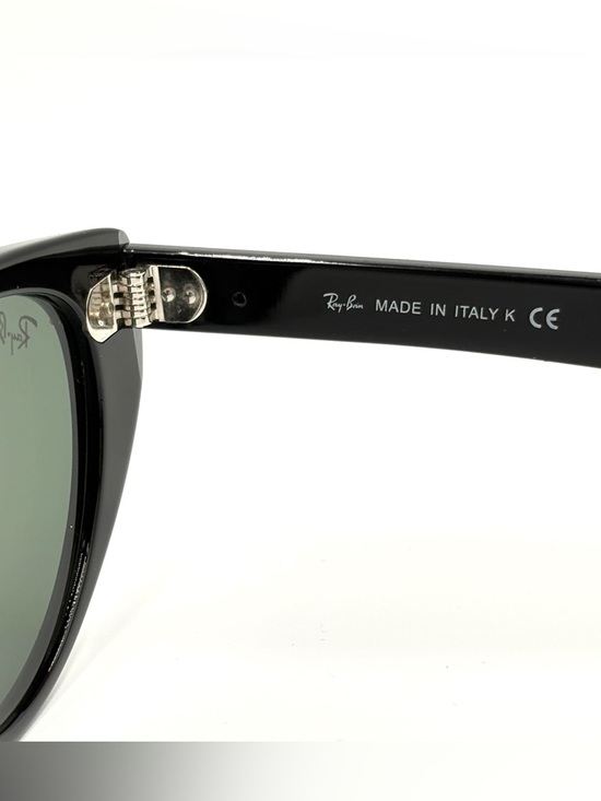 Ray-Ban Black Cat-Eye Sunglasses RB4314N 601/31 54-140 Green G-15 - Picture 5 of 13